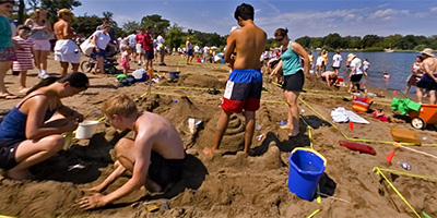 Minneapolis Aquatennial Sandcastle competition.