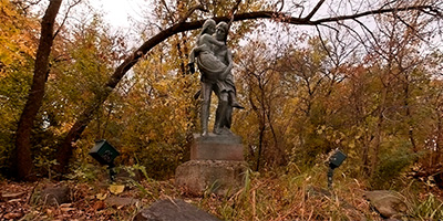 Hiawatha and Minnehaha Statue at Minnehaha Falls