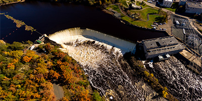 Saint Croix Falls Dam Aerial