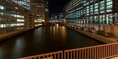 Chicago River from W. Randolph Dr. bridge.