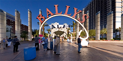 In front of Bally’s monorail station