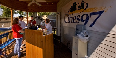 Cities 97 FM booth at the State Fair