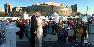 Newlyweds at the Ice Palace