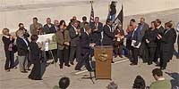 Press Conference before opening new I-35W bridge.