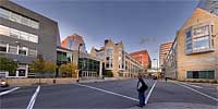 Between First Baptist Church and University of St. Thomas.