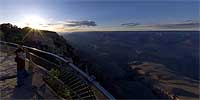 Sunset at the South Rim of the Grand Canyon.