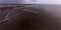 Biloxi - Ocean Springs Bridges destroyed by Hurricane Katrina.