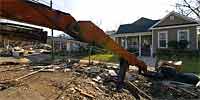 Cleanup on 19th Ave. and 2nd St. in Gulfport, MS after Hurricane Katrina