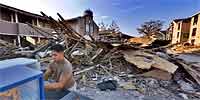 The Water's Edge Apartments in Gulfport, MS, destroyed by Hurricane Katrina.