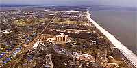 360 degree aerial panorama over Gulfport near Cowan Rd. after Hurricane Katrina.